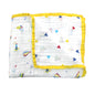 muslin blanket with vehicles print