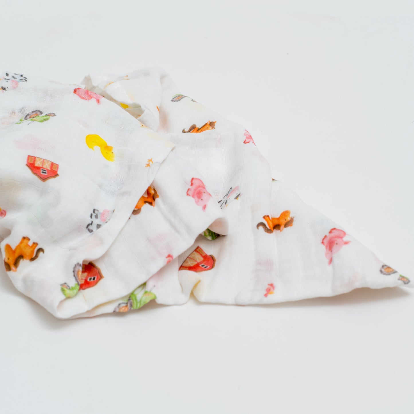 Swaddle with farm animal babies digital print