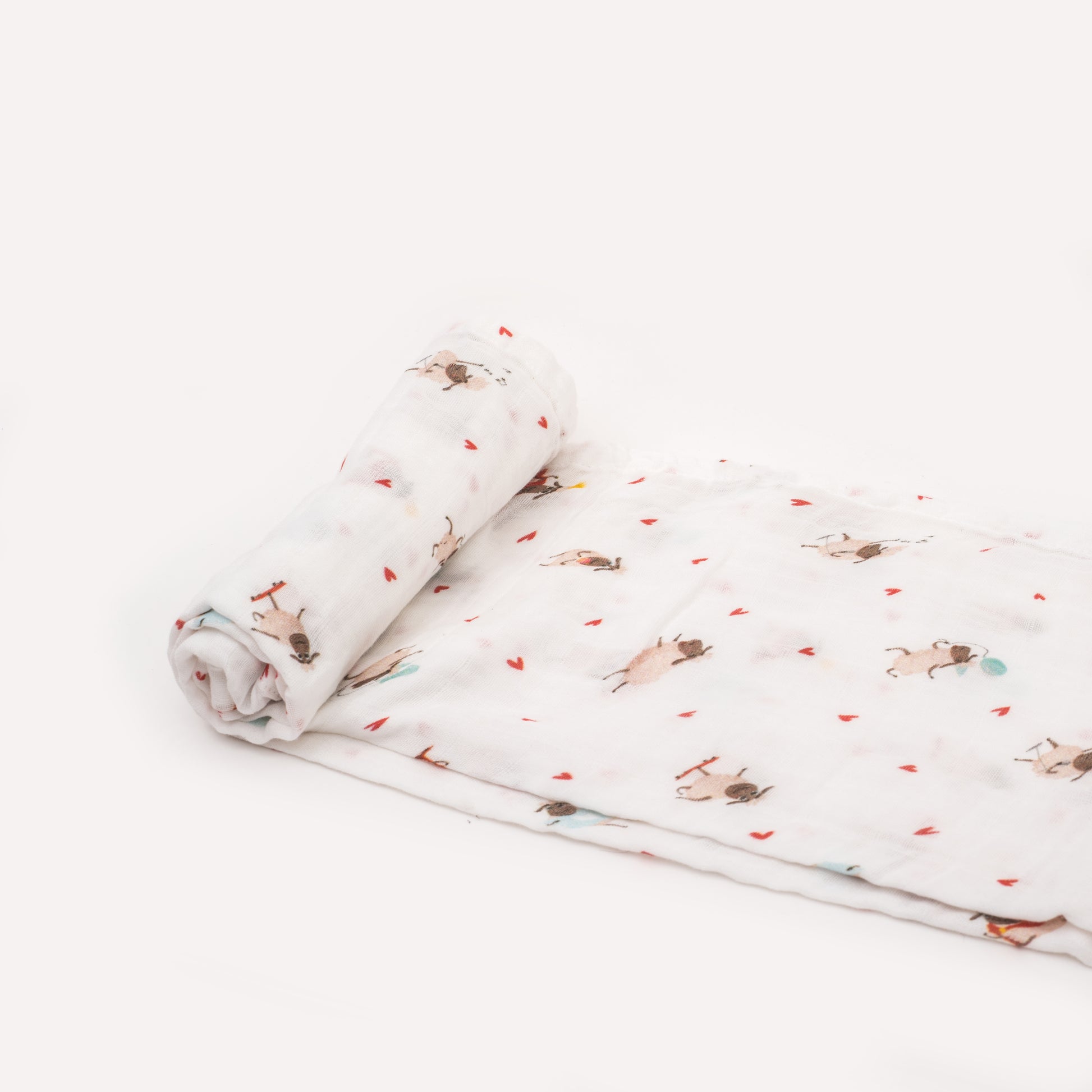 love sheep muslin swaddle