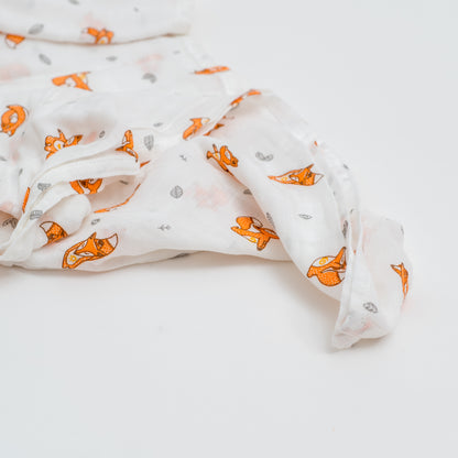 yoga fox muslin swaddle